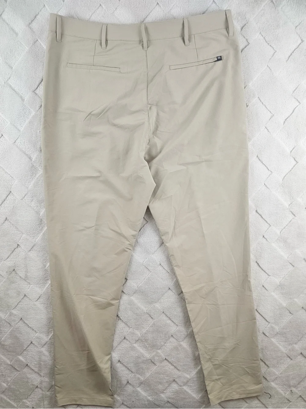 Banana Republic Traveler Pant Mens 38x34 Chino Tech Flat Front Beige